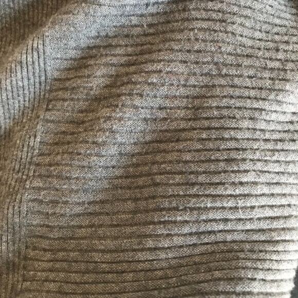 Zara Knit Gray Ribbed Open Front Batwing Cardigan Sweater M - Picture 10 of 10